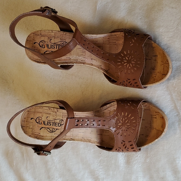 Unlisted cork wedge sandals size 9 never worn - Picture 2 of 5